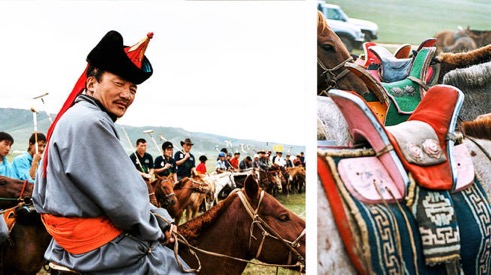 Imagen de un partido de polo en Mongolia, donde viven tres millones de personas y cinco millones de caballos, y donde entre 300.000 y 400.000 personas montan cada día. En la época de Gengis Khan (siglo XIII), la caballería practicaba este deporte como entrenamiento.