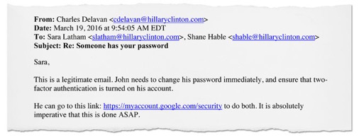 Charles Delavan, a Clinton campaign aide, incorrectly legitimized a phishing email sent to the personal account of John D. Podesta, the campaign chairman.