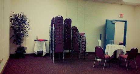 Inside the conference centre at Wright-Patterson Air Force Base. Mirela Zarichinova/ All rights reserved.