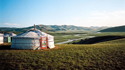 El campamento de tiendas del Gengis Khan Polo Club, donde en verano se ofrecen cursos para niños.