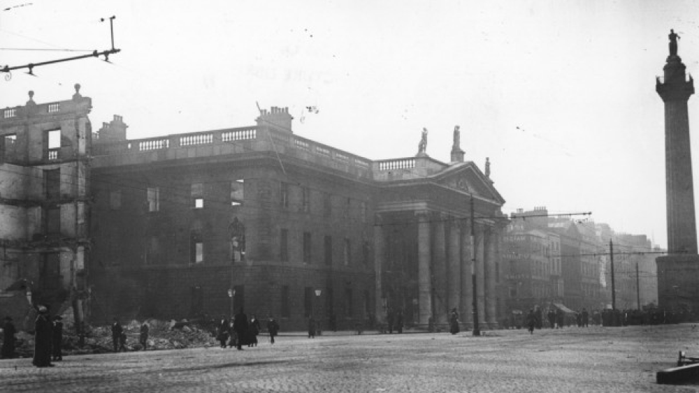 Ruins of Dublin's General Post Office, which was central to the action of the Easter Rising, circa May 3, 1916. (Photo by Topical Press Agency/Getty Images)