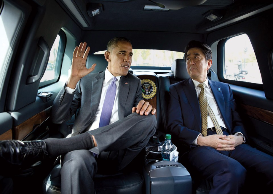Obama and Japanese Prime Minister Shinzo Abe in Washington, D.C., April 2015 (Pete Souza / White House)